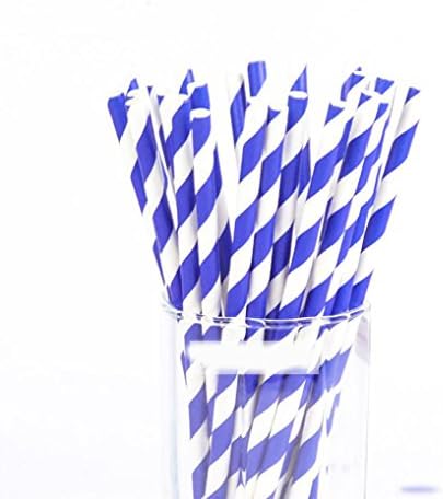 Huich 25PCS Drink Environmentally Paper Straws Birthday Party Supplies Theme Baby Shower, Drink Safely Cold, Hot Thick Drink (L)