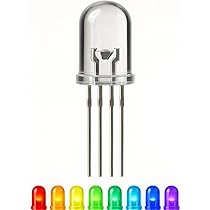 5x Mini Led Bicolor 3mm Difuso Vermelho E Azul Anodo Comum - Foto 4