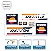 Produktbild Aufkleber Kleber Repsol Druck- Digital hochwertig Laminat Blätter ( 20 cm x 10 cm ) 8 Einheiten