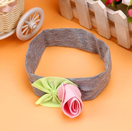 Amcool für 0-4 Jahre Schön Baby-Stirnband Kindermädchen-Säuglingskleinkind Bogen Blume Haarband Kopfbedeckungen - 4