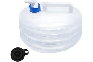 ONTHIS Foldable Camping Water Container, Collapsible Water Bucket of No Leaking and Lightweight, Camping Accessories Water Bucket Essential for Camping Hiking Travel