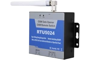 Focket GSM Door Gate Opener, RTU5024 IP30 GSM Mobile Phone Access Controller Remote Control Switch Free Call SMS Door Control Security Door Access Control, Support 850/900/1800/1900MHz