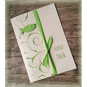 Danksagung Danksagungskarte Danke Kommunion Konfirmation Firmung Taufe Fisch apfelgrün grün hellgrün kiwi