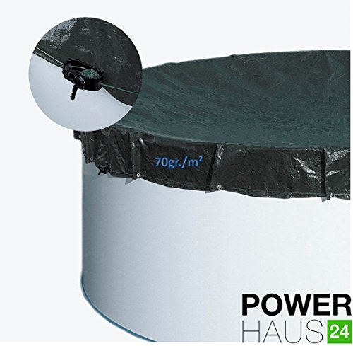 POWERHAUS24® -Winterabdeckplane für Rundbecken Ø 3,50 bis 3,60m - 2