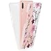Produktbild OOH!COLOR Double Touch Case für Huawei P20 ROZ003 Rose Blumen 360 ° Grad Komplette TPU Silikon Hülle Vorne Hinten Beidseitiger Schutz Full Handy Tasche Transparent Front Back Doppelseitig