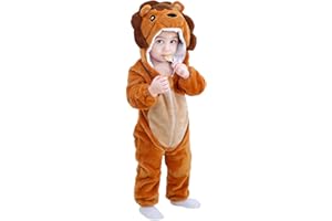 DEBAIJIA Bambino Flanella Pagliaccetto con Cappuccio 0-36M Inverno Tutina Animale Carino Jumpsuit Ragazzi Ragazze Pigiama