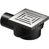 VitrA V-Flow Kare 5606980 Duş Kanalı, Yandan &Ccedil;ıkışlı, 10x10 cm, DK 800 Kapak, Parlak Krom