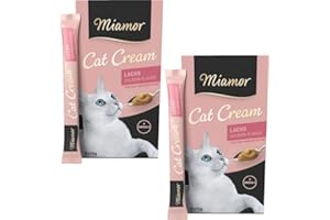 GENERIC Miamor Cat Cream Lachs | Doppelpack 2X 6x15g (180g) | mit Omega 3 | zur Stärkung des Immunsystems | ganz ohne Farb- und Konservierungsstoffe