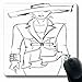 Produktbild Luancrop Mousepad grau Show Sketch Girl Handdrawn Modell abstrakt schwarz Boutique Cardigan Design Schaufensterpuppe Mauspad rutschfeste Gummi für Notebook Laptop PC-Computer