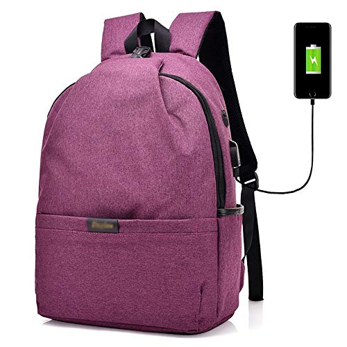 Preisvergleich Produktbild LAZ Tragbarer, lässiger Rucksack, multifunktionaler Laptop-Rucksack mit Diebstahlsicherung und USB-Ladeschnittstelle. Verschleißfester Oxford Spinning Hiking Riding-Rucksack