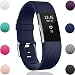 Produktbild HUMENN Für Fitbit Charge 2 Armband, Charge 2 Bänder 3D Stil Weiches Silikon Sports Ersetzerband Fitness Verstellbares Uhrenarmband für Fitbit Charge2 Small Blau