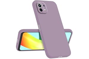 Longstong Funda Compatible con Xiaomi MI 11 Lite / 11 Lite 5G / 11 Lite 5G NE (6.55"), Delgada Antigolpes Personalizada Diseño Minimalista - Hierba púrpura