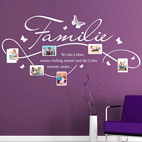DESIGNSCAPE® Wandtattoo Bilderrahmen Familie mit 6 Fotorahmen 90 x 46 cm (Breite x Höhe) schwarz DW807140-S-F4 - 4