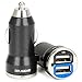 Produktbild Auto Ladegerät | EZOPower Kfz 2-Port USB Ladegerät mit USB Anschlüsse bis zu 3.1A für Tablet Smartphone iPhone iPad Sony Xeperia SamSung Galaxy Motorola HTC LG - Schwarz