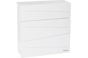 ARREGUI Armor E6901 Buzón Individual de Correo de Acero con Portaperiódicos, Tamaño M (DIN A4), Buzón de Correo Moderno con Tapa Protectora y Soporte para Periódicos, Blanco