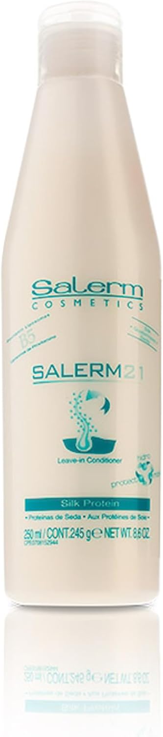 SALERM - Acondicionador de Pelo Instantáneo - Salerm 21 Silk Protein - 250 ml - sin Aclarado o con Aclarado - con Proteínas de Seda - Protector del Calor e Hidratante