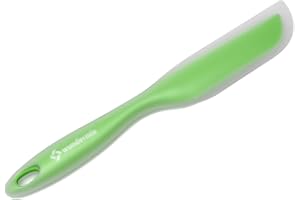Spatule ThermiSpatel Wundermix Thermomix en silicone sans BPA racleur à crème résistant à la chaleur pratique 27 x 4 cm. vert