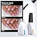 Azure Beauty Professional Gel Nail Polish LED Lamp Kit, Including 4 Pcs 12ml Colour Gel, Top & Base Coat 12ml, 24W Nail Lamp, 24 x Glitter Powder and Manicure Tools Set