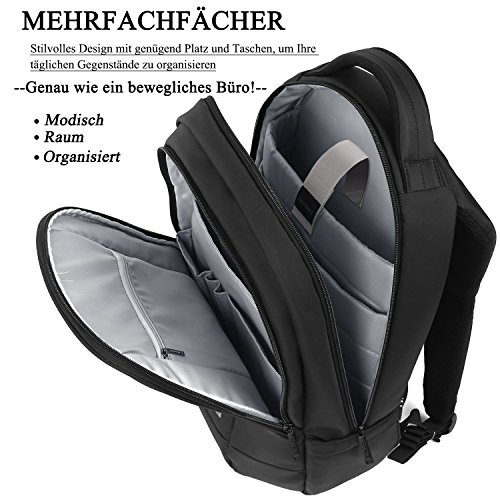 17 3 Zoll Laptop Rucksack mit Blase Polster  DTBG Nylon wasserdicht Business Reiserucks  ke Daypack College Studenten Rucks  ke Schultasche f  r 17 - 