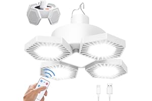 LeKaufen Solar Camping Lights for Tent, 169 LED Portable Camping Lantern with Remote Control, Hanging Work Light Camp Lamp, Power Bank 10000 Lumen 5 Modes Rechargeable Waterproof 360 °Super Bright