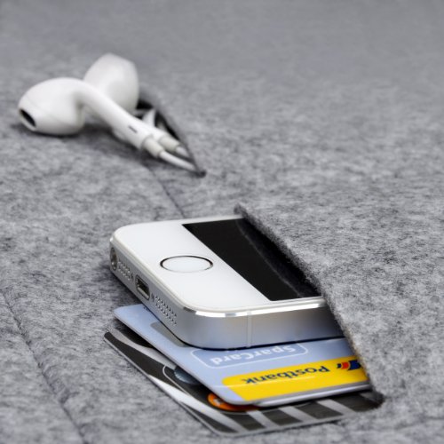 Inateck 13 3 Zoll Macbook Air Pro Retina 12 9 Zoll iPad Pro Filz Sleeve H  lle Ultrabook Laptop Tasche Farbe  Grau