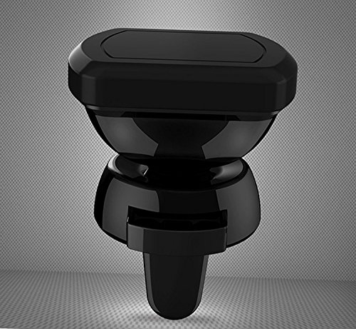 lucklystarÂ® Supporto Magnetico di Movil per griglie del aria di auto supporto rotazione di 360??Â° accessori per dispositivi portatili per iPhone 7/6Â Plus/6S/6/Se/Android Smartphone GPS Navigatore (Nero)