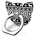 Produktbild best& Pitbull Fair Isle Christmas Dog Silhouette Black and White_29615 360 Degree Swivel Creative Ring Buckle Bracket Multi-Functional Ring Bracket Stand for Universal Phone