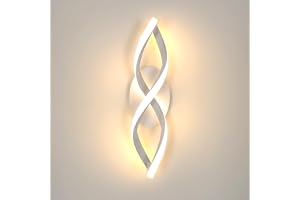 Comely LED-vägglampa, LED-vägglampor inomhus 16 W, 1 800 lm, modern kurvdesign, dekorativ vägglampa för sovrum, vardagsrum, k