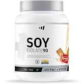 SOY Isolate 90 1 kg - Speculoos - Soy Protein Isolate - Masmusculo | 33 shots, 24g protein per shot, Plant Protein with Diges