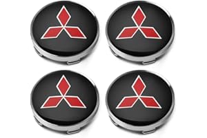 XGAGCF Auto Coprimozzi Ruota Centro Tappi Lega Alluminio Cerchioni Mozzo Badge Hub Center Caps, per Mitsubishi Lancer Outlander ASX Pajero Colt Galant 8 60MM Auto Decorativo Emblema Accessori