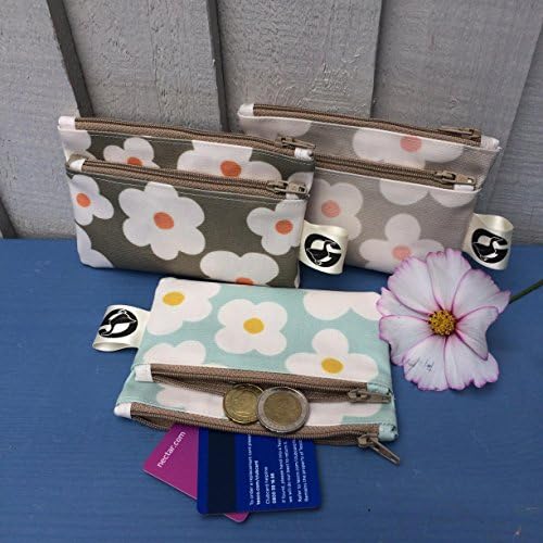 coin purse with zip, ladies wallet with 2 pockets, card holder, holiday purse, gift for teacher, oilcloth wallet