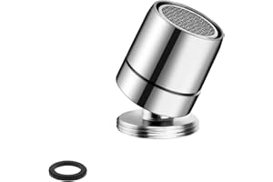 Aeratore per Rubinetto, DEANKEJI Ruotabile Filtro per Risparmio Idrico, Colore Acciaio Inossidabile Filtro Acqua Adattatore, per Famiglie, Hotel, Strutture Pubbliche (Argento)