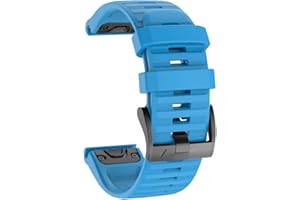 ISABAKE Cinturino per Garmin Fenix 6/6 Pro, QuickFit 22 mm, in silicone, compatibile con Fenix 5/5 Plus, Forerunner 935/945, Approach S60, Quatix 5