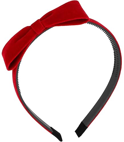 W WEILIRIAN Nastro per capelli con fiocco rosso, fermagli in raso, clip grande in tinta unita, forcina per capelli francese, accessorio per lo styling dei capelli, gioielli per regali delle donne