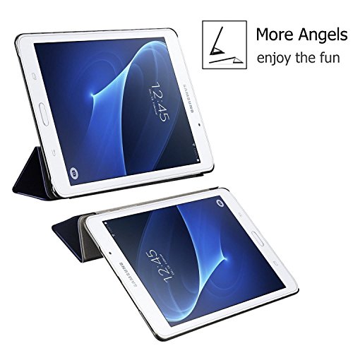 tinxi® Für Samsung Galaxy Tab A 7,0 Case, Kunstleder Tasche für Samsung Galaxy Tab A 7,0 T280 7 zoll (17,78 cm) Tasche Folio Tablet cover Flip Case Schutz hülle mit Standfunktion Sleep-Wakeup Funktion, dunkelblau - 7
