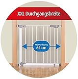 Reer 46455 Türgitter zum Klemmen, Montage ohne Bohren und Schrauben, Active-Lock, Metall weiss - 3