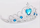Damelie Queen Elsa Prinzessin Anna Zauberstab, Krone, Strass, Tiaras & Handschuh Mädchen, Geschenk-Set Prinzessin Karneval Verkleidung Party Cosplay - 
