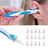 Limpiador de oídos Swab, Easy Earwax Removal Soft Spiral Cleaner, con 16...