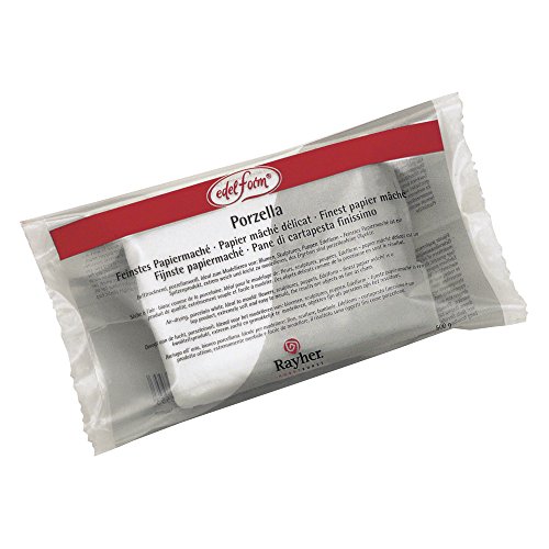 RAYHER 3450000 Porzella, Feinstes Papiermaché, lufttrocknend, Beutel 400 g