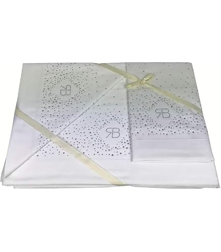 Completo Lenzuola Matrimoniali Renato Balestra – Cristel Grigio Con Glitter, Set 2 Piazze Con Federe, 180x200 + 250x300 + 50x80