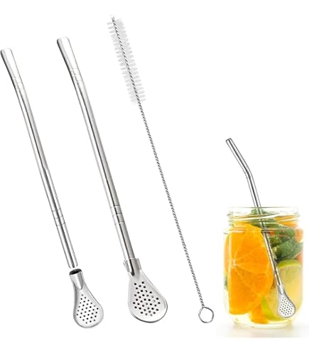 JoGo Cannuccia Portatile Per Caffè E Tè In Acciaio Inox Con Filtro - Macchina Da Caffè Riutilizzabile Zero Waste, Ideale Per Infusione Calda E Fredda, Quarzo Rosa - 2