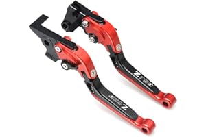 YANG HUA Leva freno frizione CNC pieghevole e estendibile per moto Kawasaki Z750, Z 750 (non per il modello Z750S) 2004, 2005, 2006, con logo a laser.