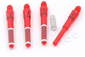 CUESOUL TERO AK7 Tiges de fléchettes à Ressort intégré télescopique, Lot de 4 pièces