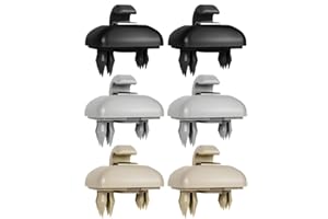 Varkage 6 Stück Sonnenblende Halterung Haken für Audi, Audi Sonnenblende Halterung, Auto Sonnenblende Clip Universell Kompatibel für A1 A3 A4 A5 A6 A7 Q5