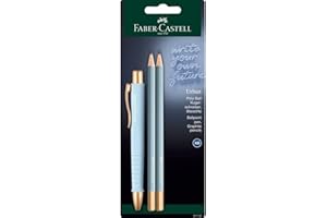 Faber-Castell 241122 - Set di scrittura sky blue, con penna a sfera Poly Ball Urban e 2 matite Urban
