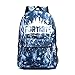 Produktbild Jannyshop Galaxy Rucksack Laptop-Buch-Schultasche, die Tasche wandert für Studenten Canvas Rucksack (Blitz Blau)