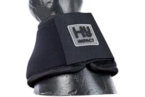 HyIMPACT Pony/Horse Neoprene Over Reach Boots - Black