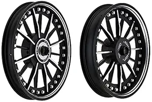 ROYAL ERADO Harley Style Boss Edition Alloy Wheel set| Silver Rivet | Royal-Enfield Classic single disc| Front 19