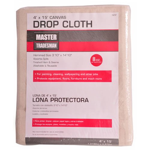 SHIJIAZHUANG CHANGLUN INT 58908 Master Tradesman, 4' x 15', 8 OZ, Canvas Dropcloth