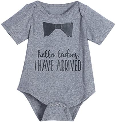 Baby Infant Toddler Kids Short Sleeve Bowknot Letter Print Rompers Jumpsuit